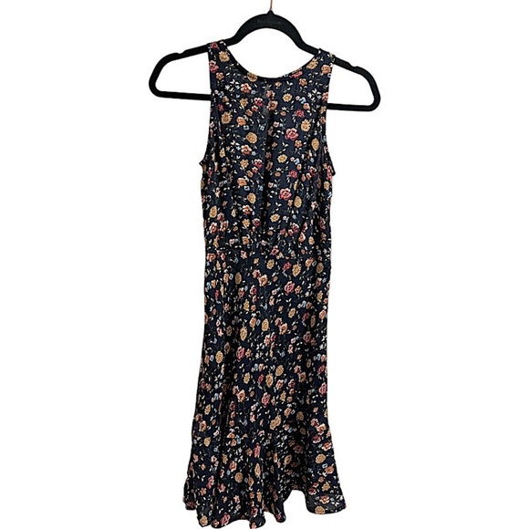 J.Crew Mercantile Vintage Floral Ruched Waist Dress Sz 0 - Picture 2 of 5